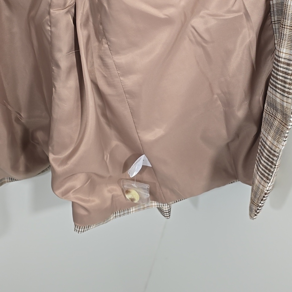 New Unbranded Brown Plaid Blazer Jacket - Size XXL - Picture 14 of 17